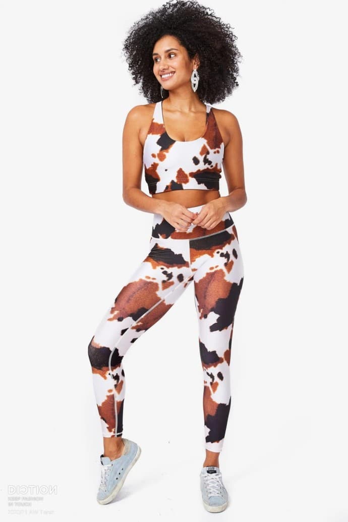 YA-12 Cow Print Active Set