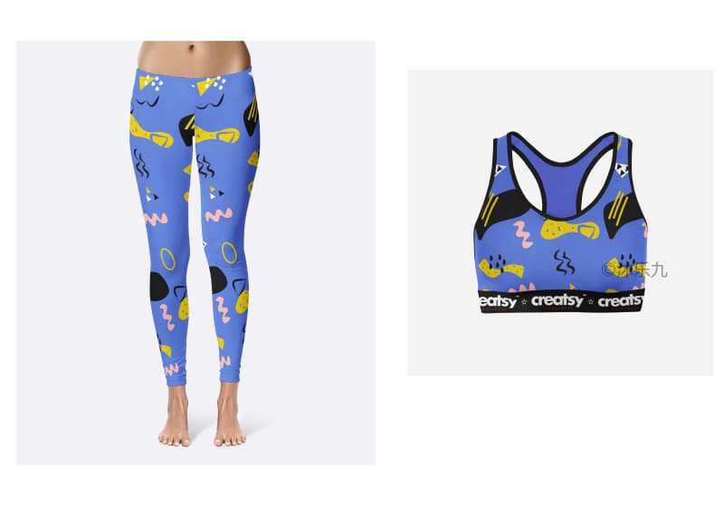 YA-19 Playful Abstract Blue Set
