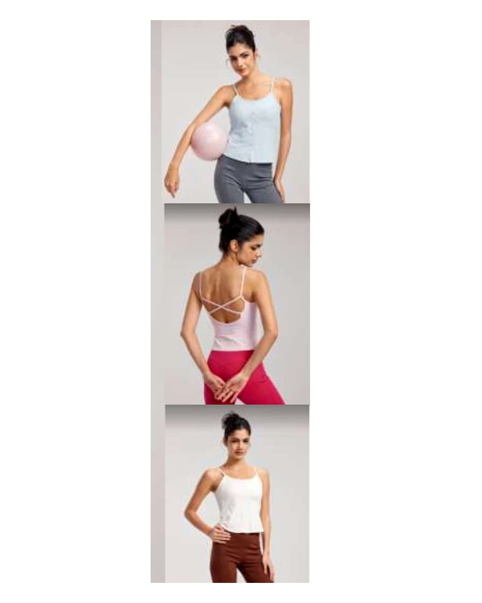 DWB115005 Reggiseno sportivo a costine con schiena incrociata — Specifiche di prodotto