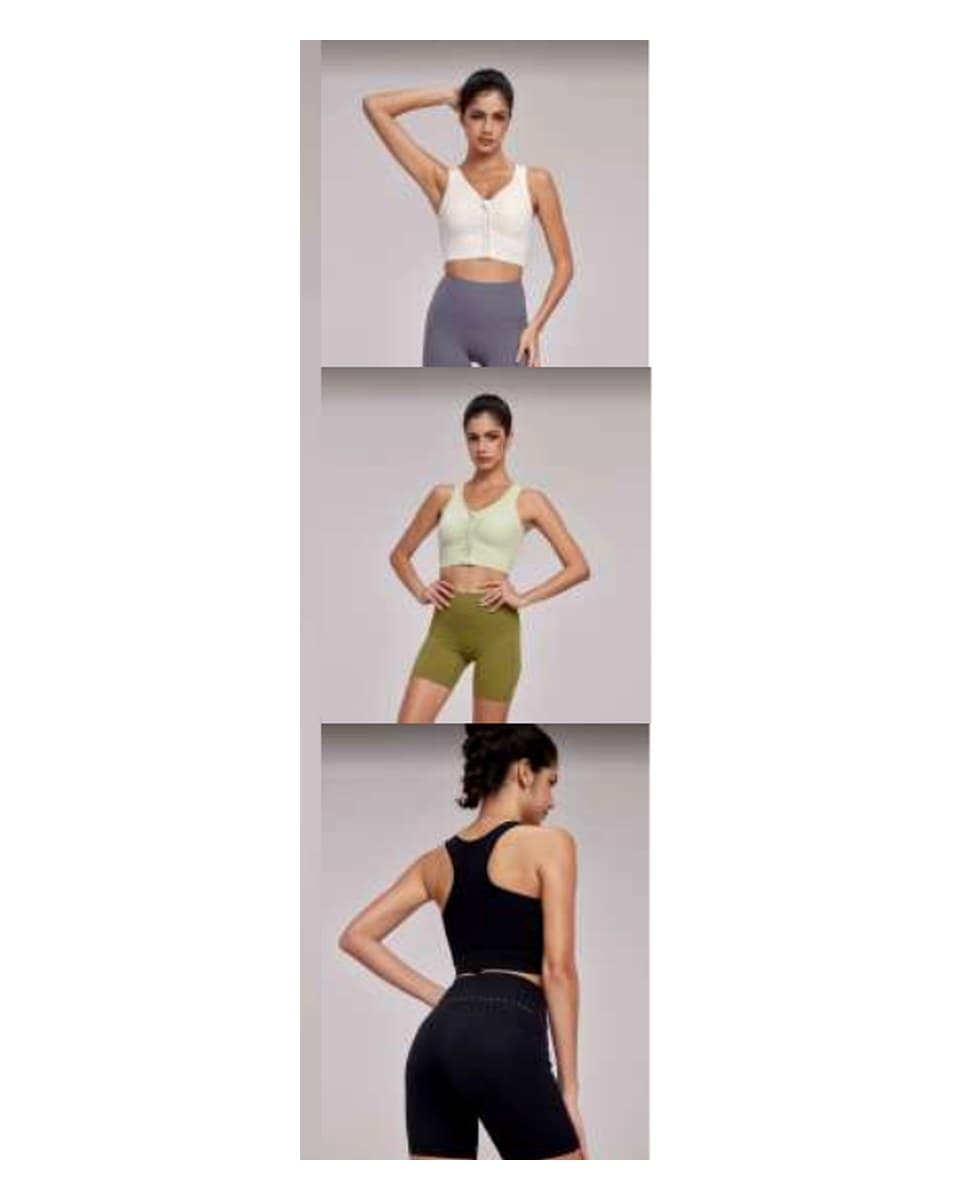 DWB115020 Brassière de sport zippée devant dos en I — Spécifications produit