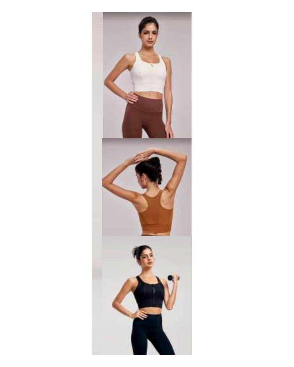 DWB115058 Brassière de sport fonctionnelle zippée devant — Spécifications produit