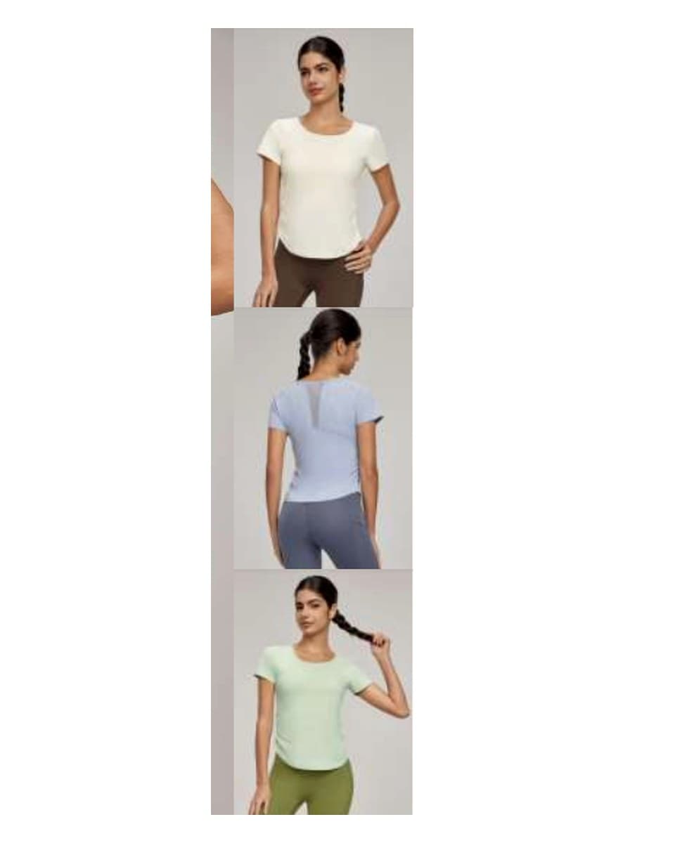 DWY115119 T-shirt rinfrescante UPF con orlo arcuato — Specifiche di prodotto