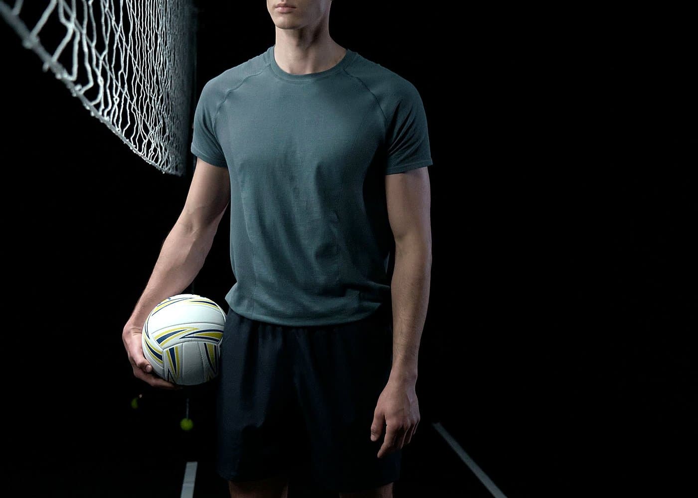 Kapuzen-Activewear-Set aus der Performance-Kollektion zur Planung von Logo-Positionen
