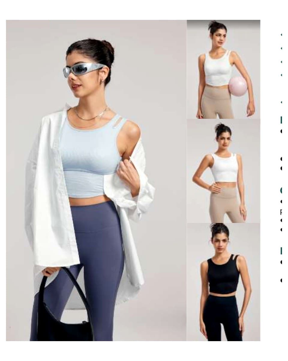 DWB115024 Ribbed Cotton Built-In Bra Top