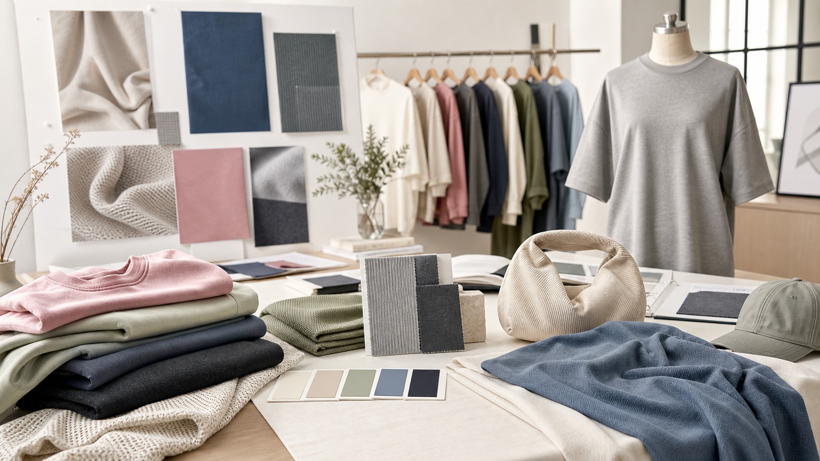 Activewear trend, silhouette, and colour-direction planning board