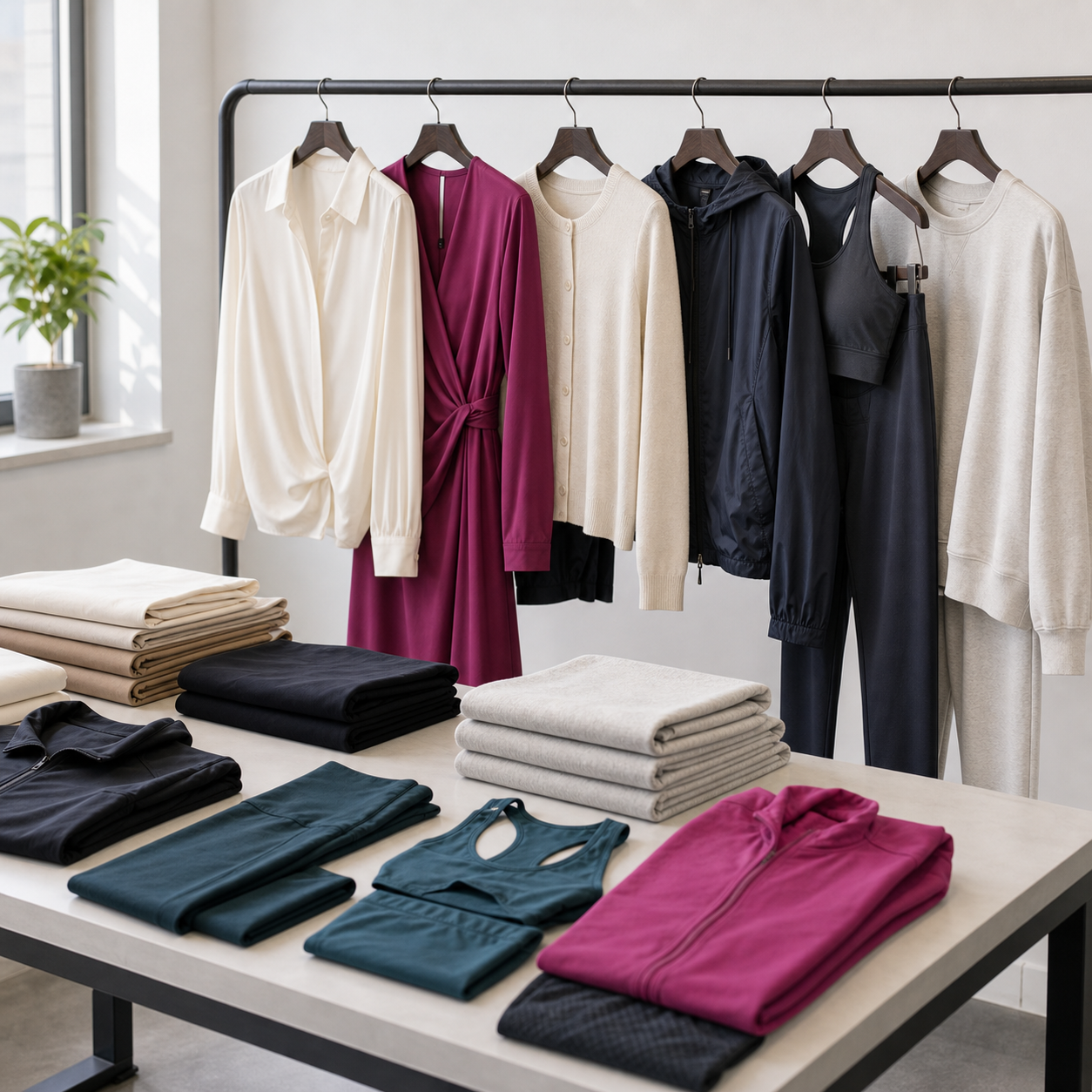 Activewear product selection and collection planning samples
