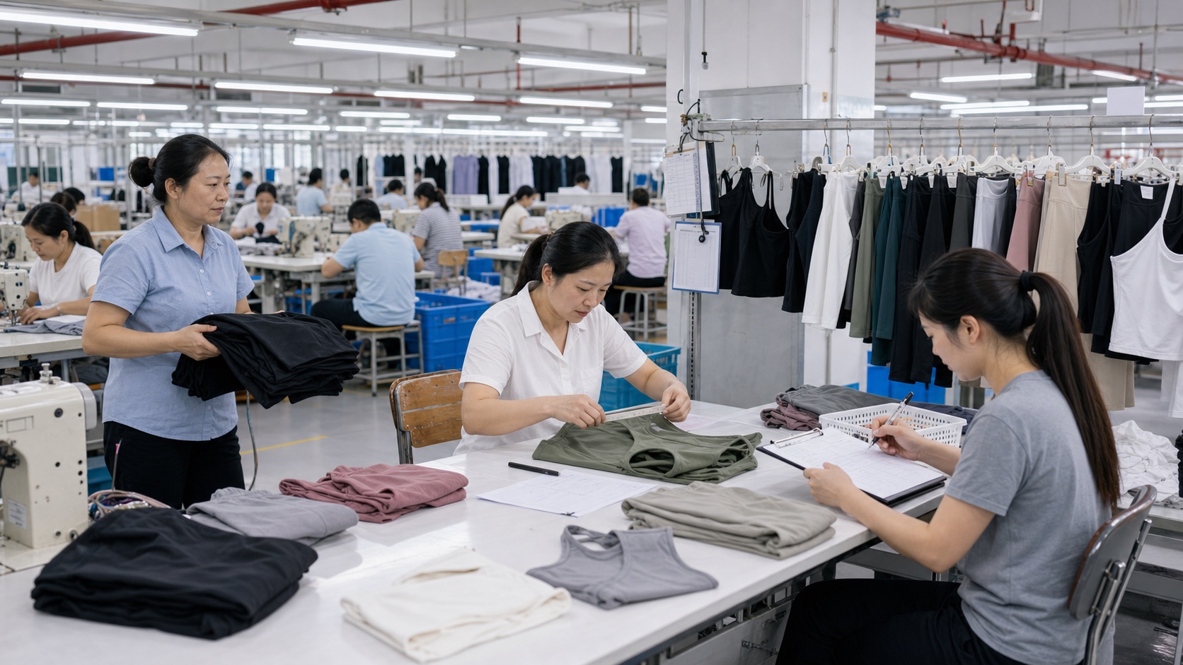 Quality control reference sheet for custom activewear orders