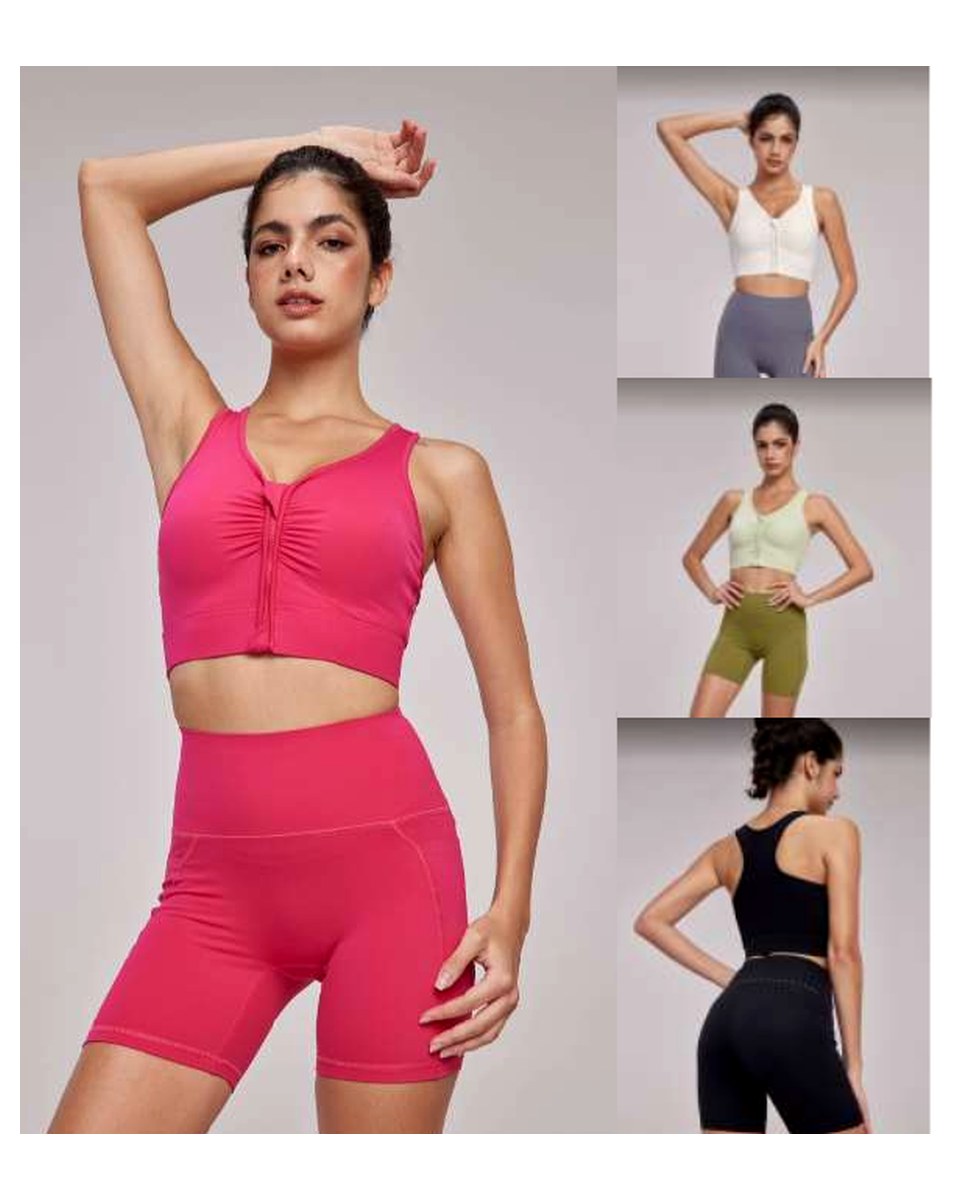 DWB115020 Zip-Front I-Back Sports Bra